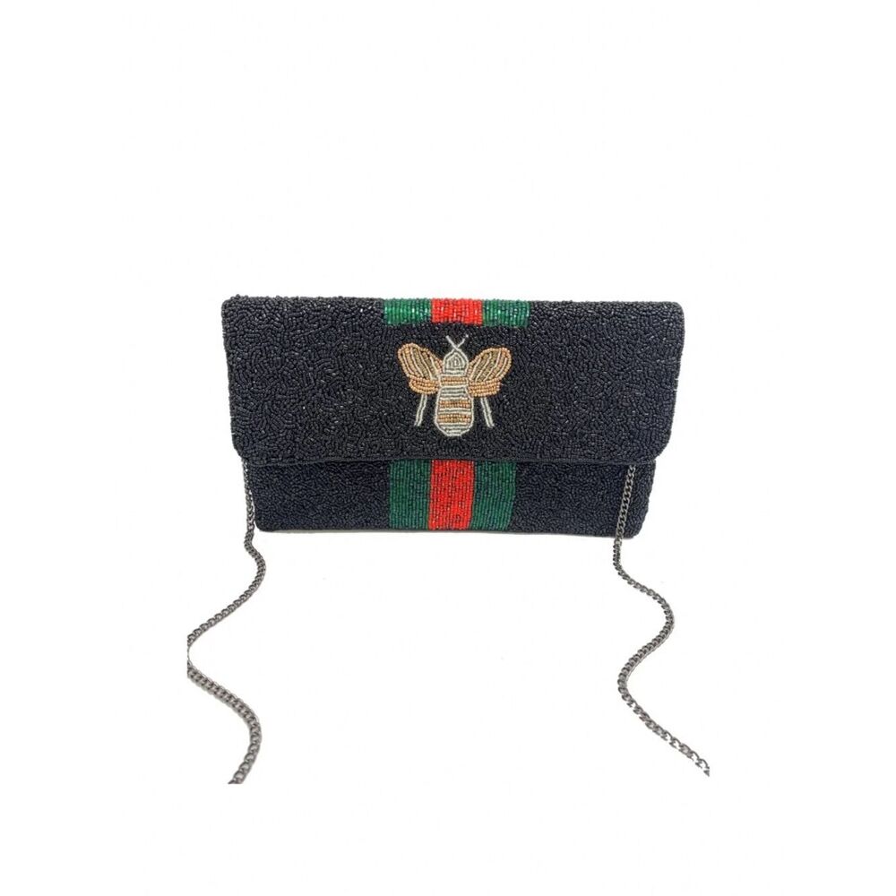 Beaded Bee Clutch - Designer Inspired